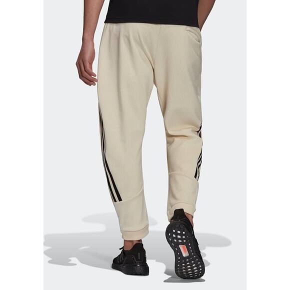 NWT Adidas Future Icons Premium Velour Pants Joggers in Beige/Black. Size 2XL - Picture 3 of 10